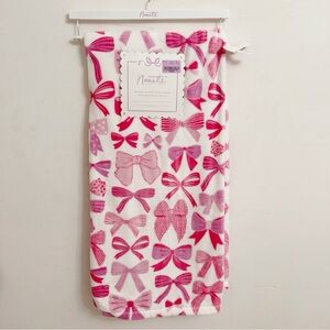 Nanette Lepore Coquette Pink Bows Throw NWT